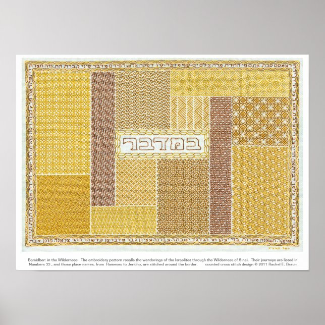 Bamidbar: poster med text i Wilderness (Framsidan)