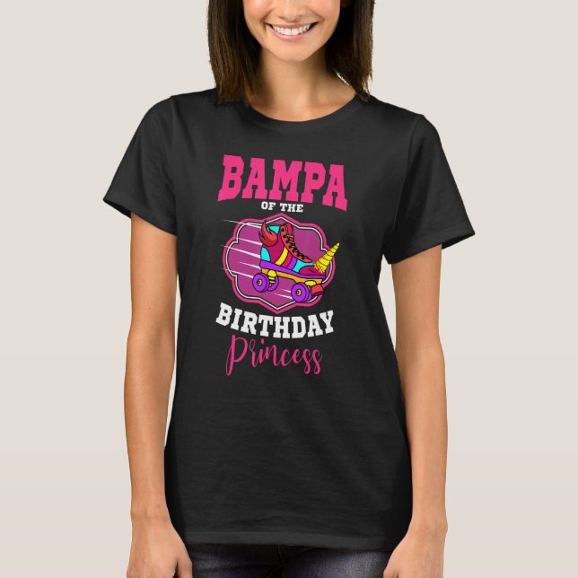 Bampa prinsessan Roller Skates Skati T Shirt (Framsida)