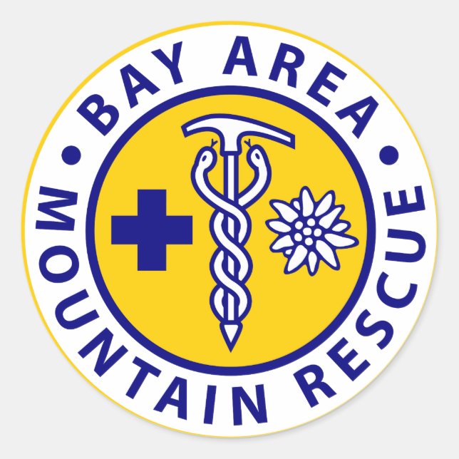 BAMRU-klistermärken Runt Klistermärke (Framsida)