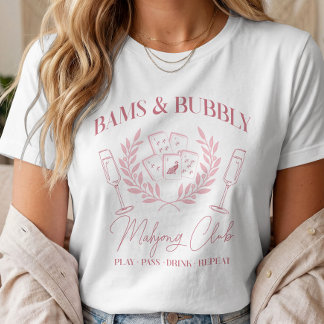 Bams och Bubbly Mahjong Social Club T Shirt