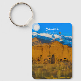 Bamyan, Afghanistan - Buddha Cliff Valley Classic Nyckelring