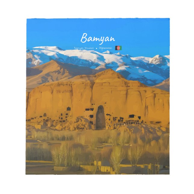 Bamyan, Afghanistan - Buddha-klippdalen Anteckningsblock (Framsida)