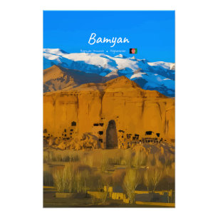 Bamyan, Afghanistan - Buddha-klippdalen Fototryck