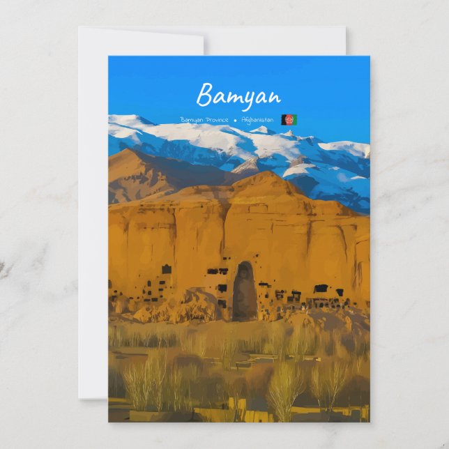 Bamyan, Afghanistan - Buddha-klippdalen Inbjudningar (Framsida)