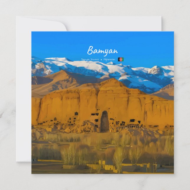 Bamyan, Afghanistan - Buddha-klippdalen Inbjudningar (Framsida)