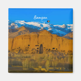 Bamyan, Afghanistan - Buddha-klippdalen Magnet