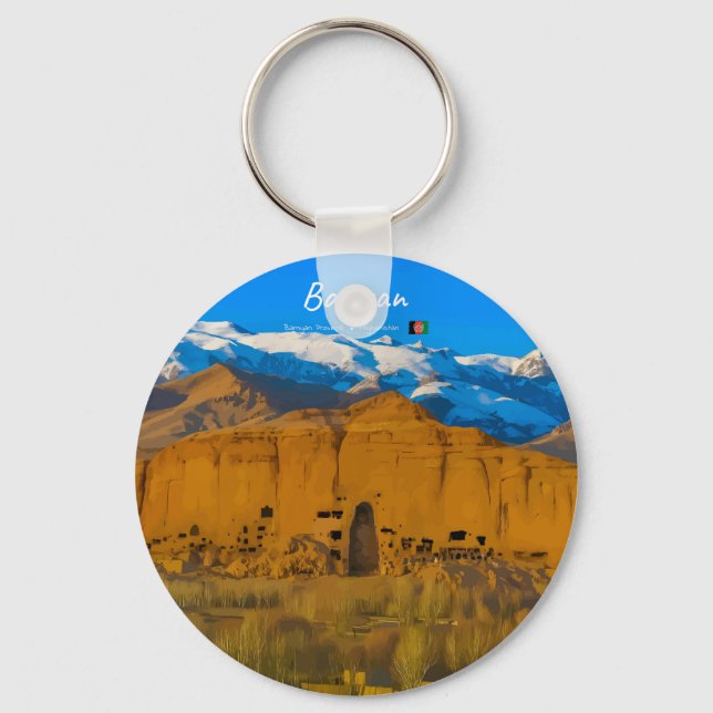 Bamyan, Afghanistan - Buddha-klippdalen Nyckelring (Framsida)