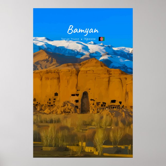 Bamyan, Afghanistan - Buddha-klippdalen Poster (Framsidan)