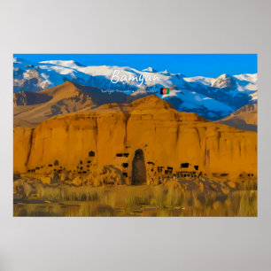 Bamyan, Afghanistan - Buddha Klippdalen Poster