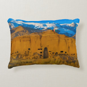 Bamyan, Afghanistan - Buddha Klippdalen Prydnadskudde