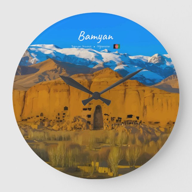 Bamyan, Afghanistan - Buddha-klippdalen Stor Klocka (Framsida)