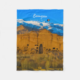 Bamyan, Afghanistan - Buddhas klippdal Fleecefilt