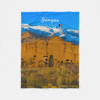 Bamyan, Afghanistan - Buddhas klippdal Fleecefilt
