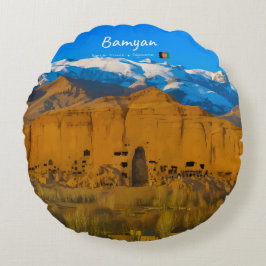 Bamyan, Afghanistan - Buddhas klippdal Rund Kudde