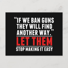 Ban Guns - Stöd till Gun Reform Vykort