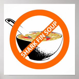 BAN SHARK FIN SOPPA POSTER