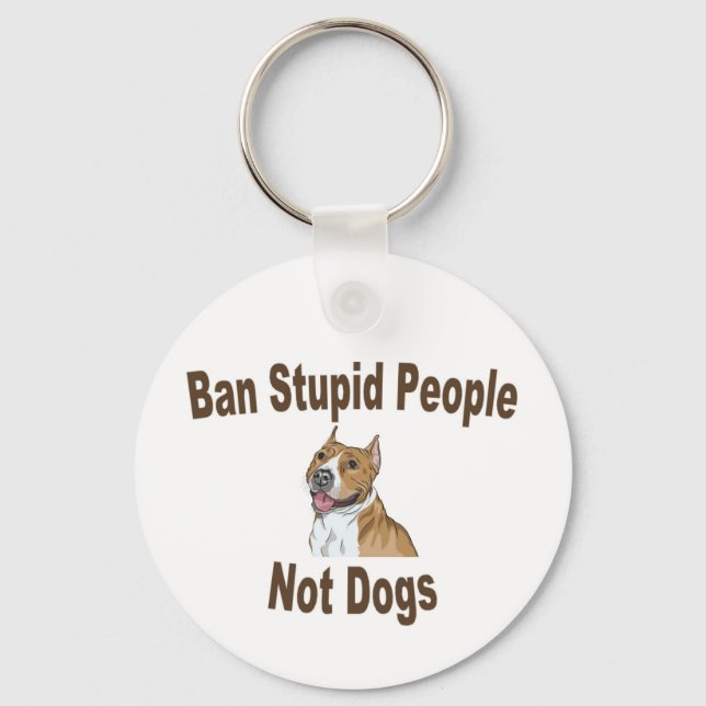 Ban Stupid People-dator Nyckelring (Framsida)