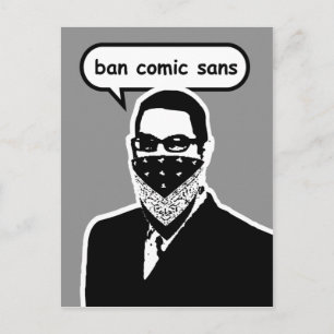 Ban Tecknad Sans-vykort Vykort