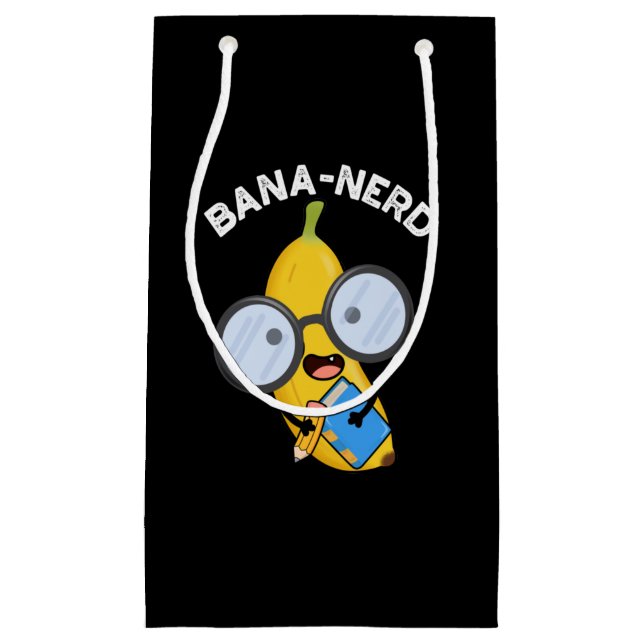 Bana-nerd Funny Fruit Nerd Pun Mörk BG (Framsidan)
