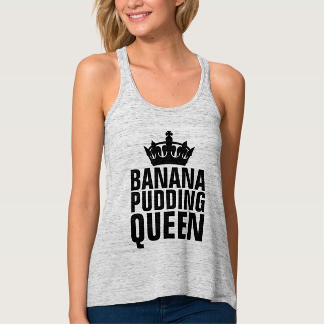 BANA PUDDING QUEEN T-SHIRTS LINNE MED RACERBACK  (Framsida)
