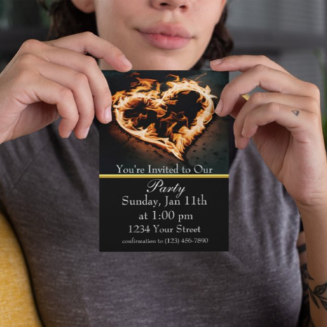 Bana väg till vår eldpárty! inbjudningar (Skapare uppladdad)