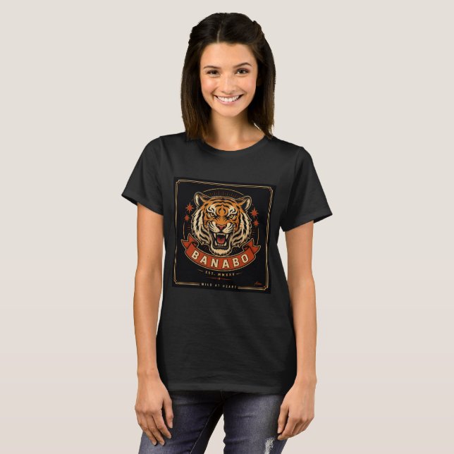 Banabo Tiger Huvud T-Shirt (Hel framsida)