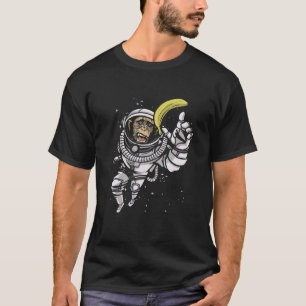 Banan Astronaut I Rymden Apa Vegansk Mat Banan T Shirt