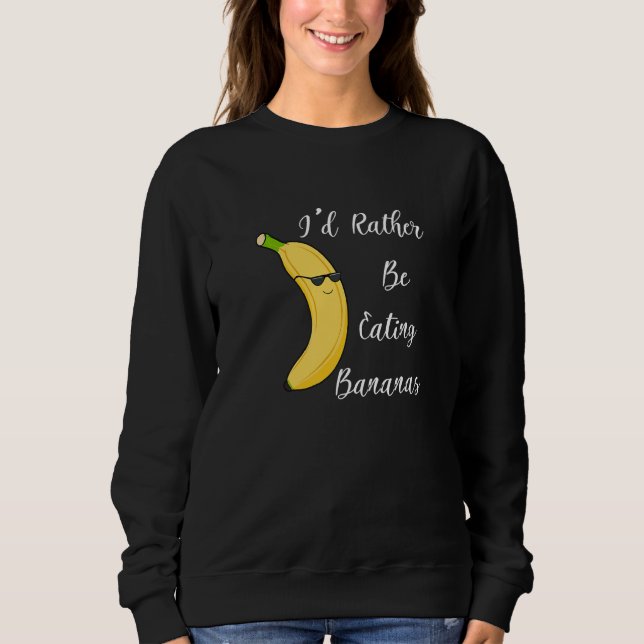 Banan Äta Hälsosam Mat Exotiska Frukter T Shirt (Framsida)