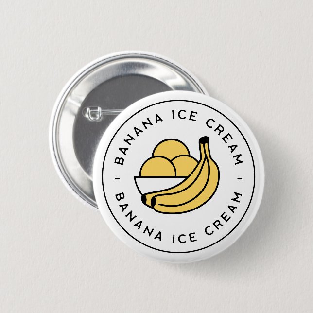 Banan glassmakassar estetisk knapp (Framsida & baksida)