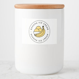 Banan iskreamssmak minimal mat etiketter