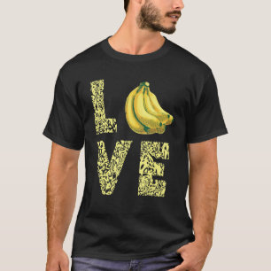 Banan Kärlek Leopard Vegetarianer Vegan Mat Sommar T Shirt