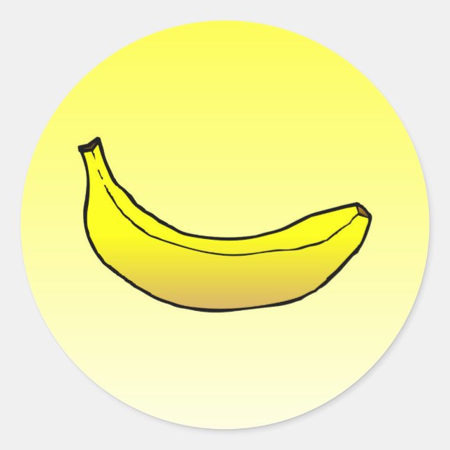 Banan - Klassisk Rund Klistermärke (Framsida)