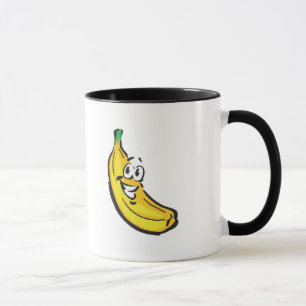 Banan lycklig mugg
