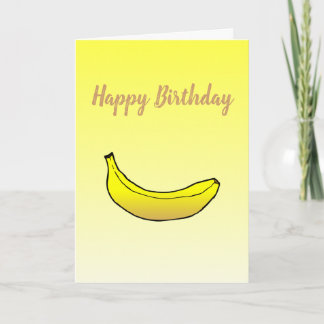 Banan på vikad gratulationsfödelsedagskort kort