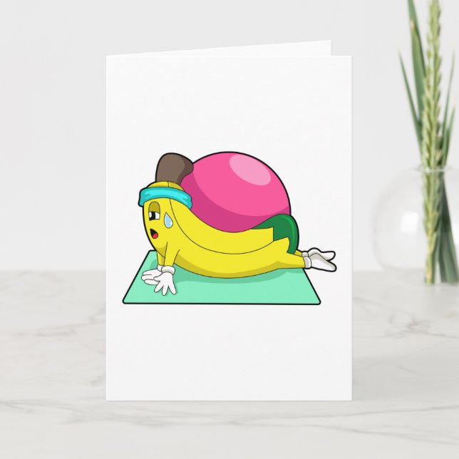 Banan på Yoga Fitness Kort (Framsida)