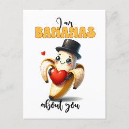 banan Punny Funny Valentine Vykort