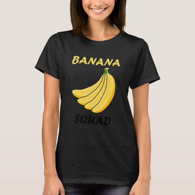 Banan Squad Ironisk Team Banan Exotiska Frukter T Shirt (Framsida)
