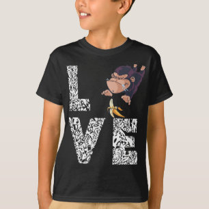 Banana Älskare Funny Monkey Tropical Summer Fruit T Shirt