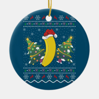 Banana Älskare Julafton Gift Ugly Banana jul Julgransprydnad Keramik
