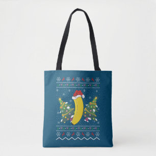 Banana Älskare Julafton Gift Ugly Banana jul Tygkasse