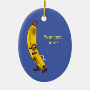 Banana är inte nöjd - lägg till ert namn till julgransprydnad keramik