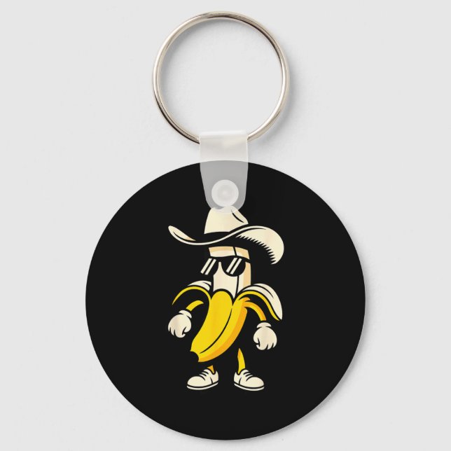 Banana Art For Men Women Kids Yellow Fruit Lovers  Nyckelring (Framsida)