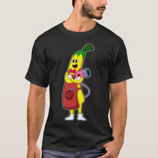 Banana as Hairdresser med hårtorktumlare T Shirt