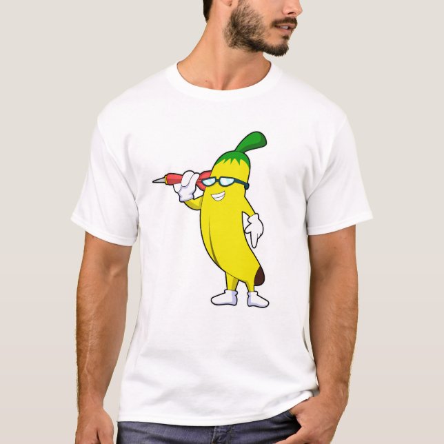 Banana at Darts med Dart T Shirt (Framsida)