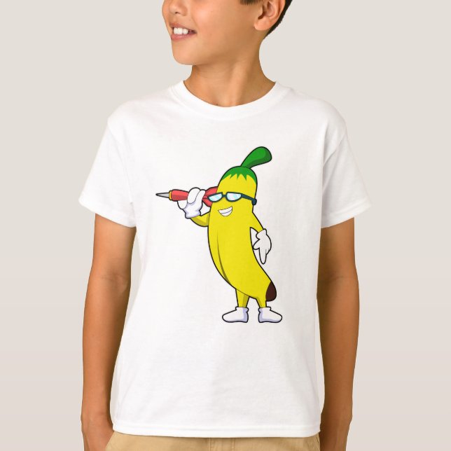 Banana at Darts med Dart T Shirt (Framsida)