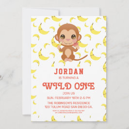 Banana Baby-apan-födelsedag Inbjudningar