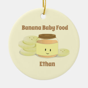 Banana Baby Food Tecknad Ornament