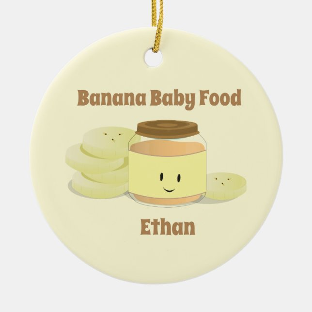 Banana Baby Food Tecknad | Ornament (Framsidan)