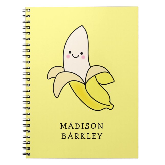 Banana Barn Cute Kawaii Anteckningsbok (Framsidan)