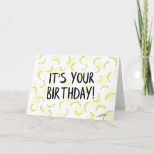 Banana Birthday Card Kort